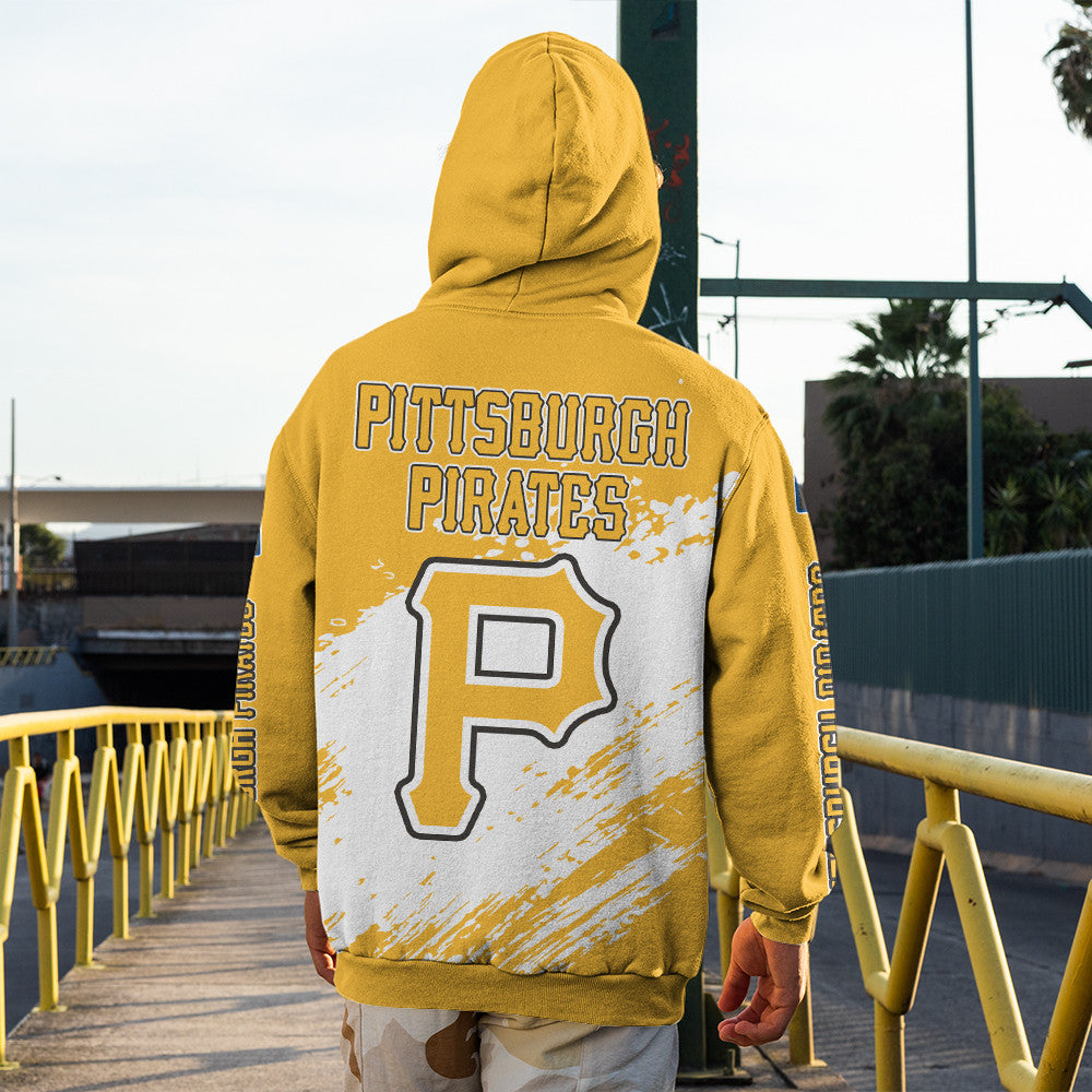 Pittsburgh Pirates Yellow Color MLB Hoodie For Big Fan NH24 