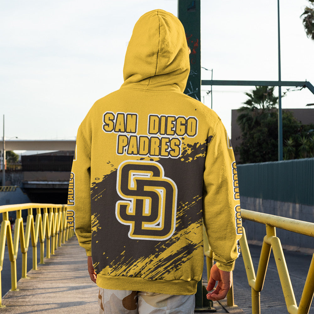 San Diego Padres Yellow Color MLB Hoodie For Big Fan NH24 