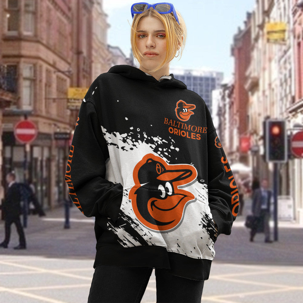 Baltimore Orioles Black Color MLB Hoodie For Big Fan NH24 