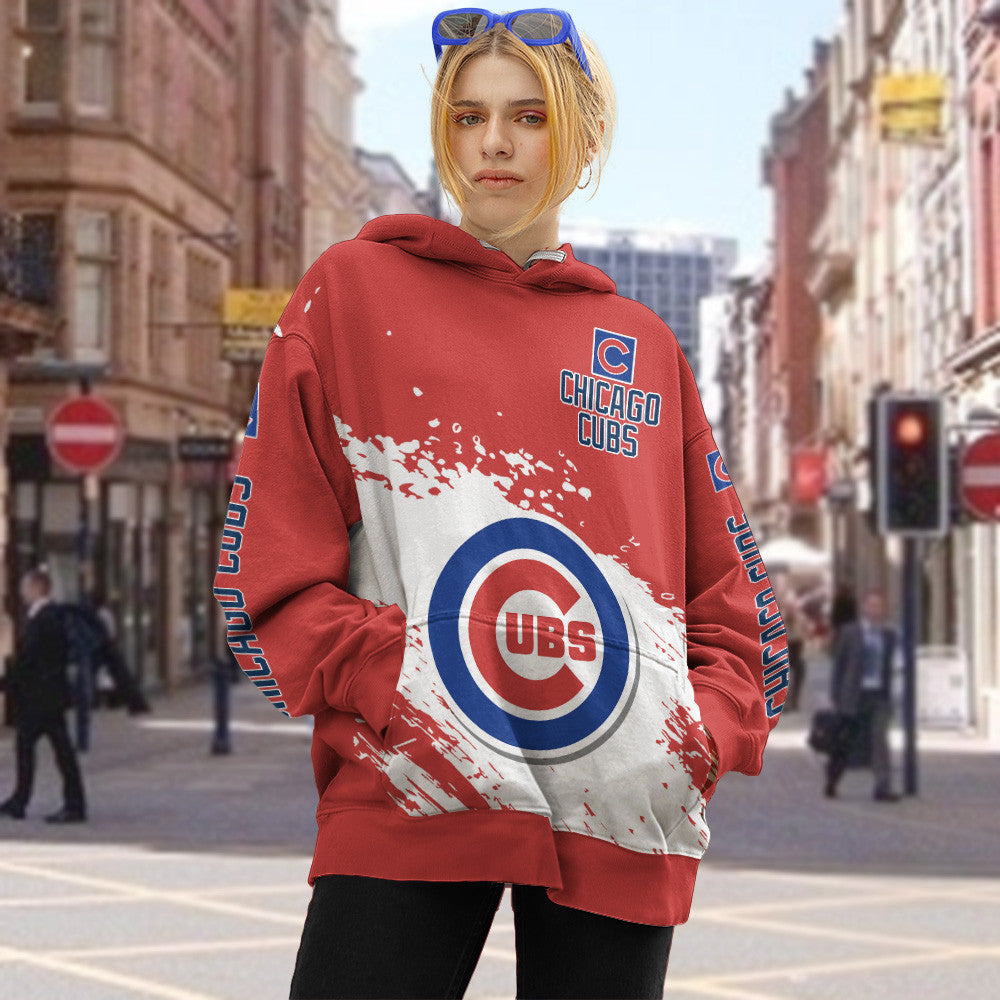 Chicago Cubs Red Color MLB Hoodie For Big Fan NH24 
