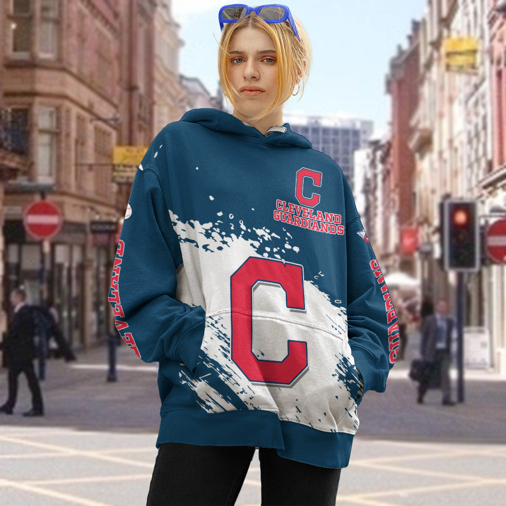Cleveland Guardians Blue Color MLB Hoodie For Big Fan NH24 