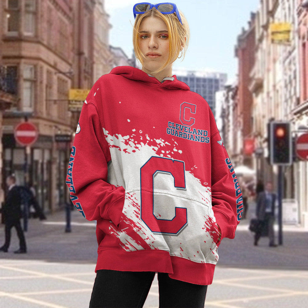 Cleveland Guardians Red Color MLB Hoodie For Big Fan NH24 