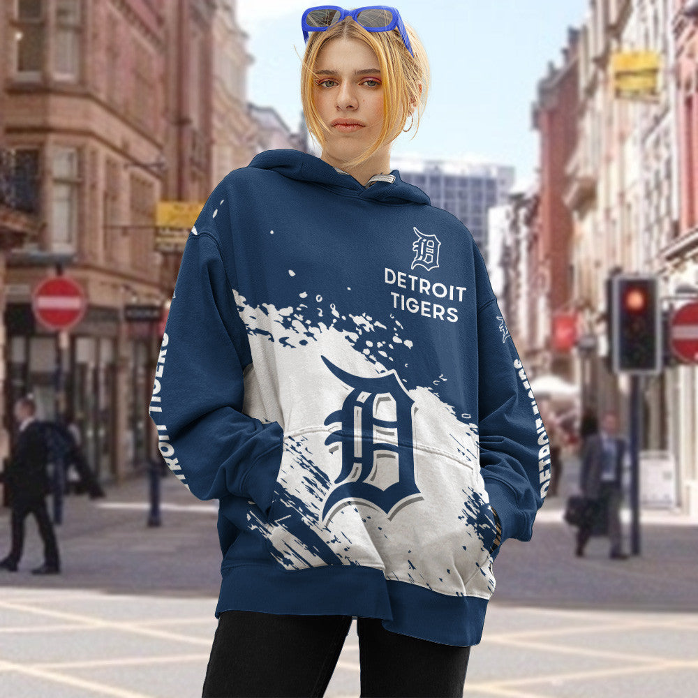 Detroit Tigers Blue Color MLB Hoodie For Big Fan NH24 