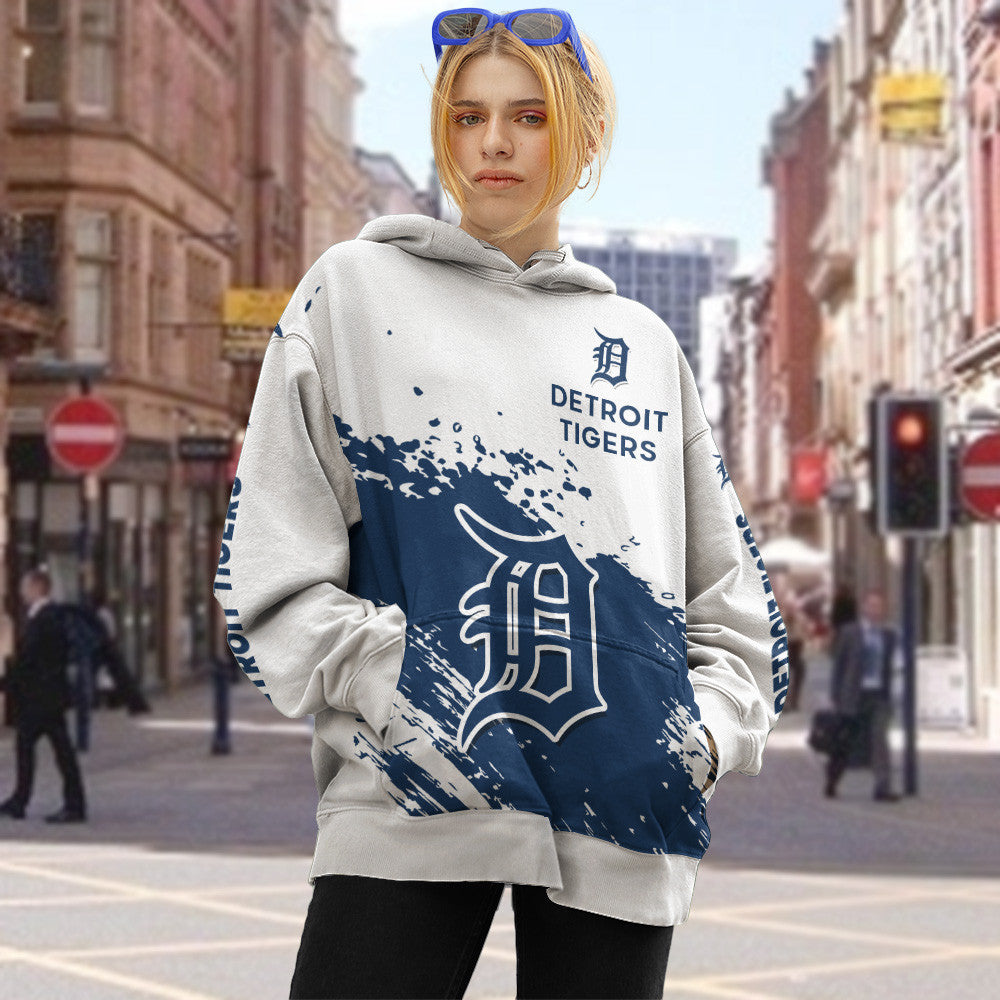 Detroit Tigers White Color MLB Hoodie For Big Fan NH24 