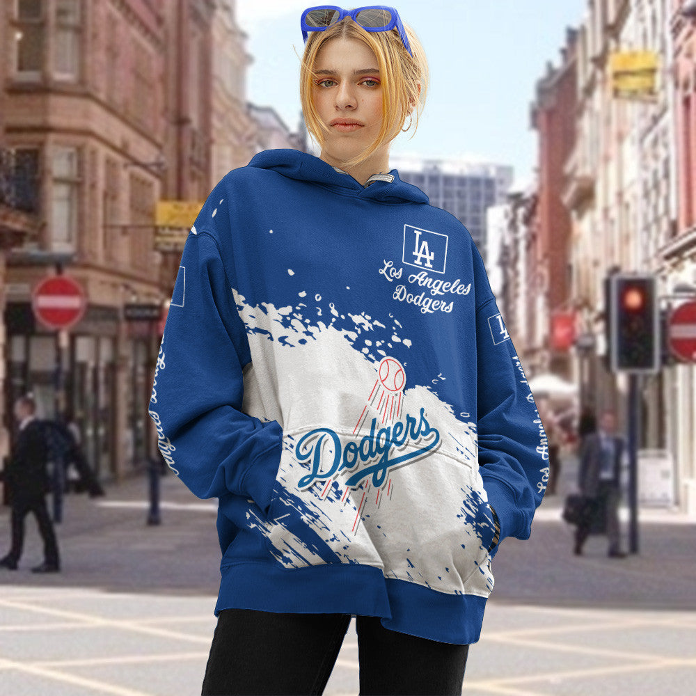 Los Angeles Dodgers Blue Color MLB Hoodie For Big Fan NH24 