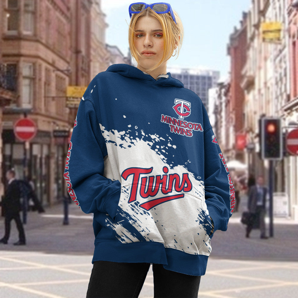 Minnesota Twins Blue Color MLB Hoodie For Big Fan NH24 