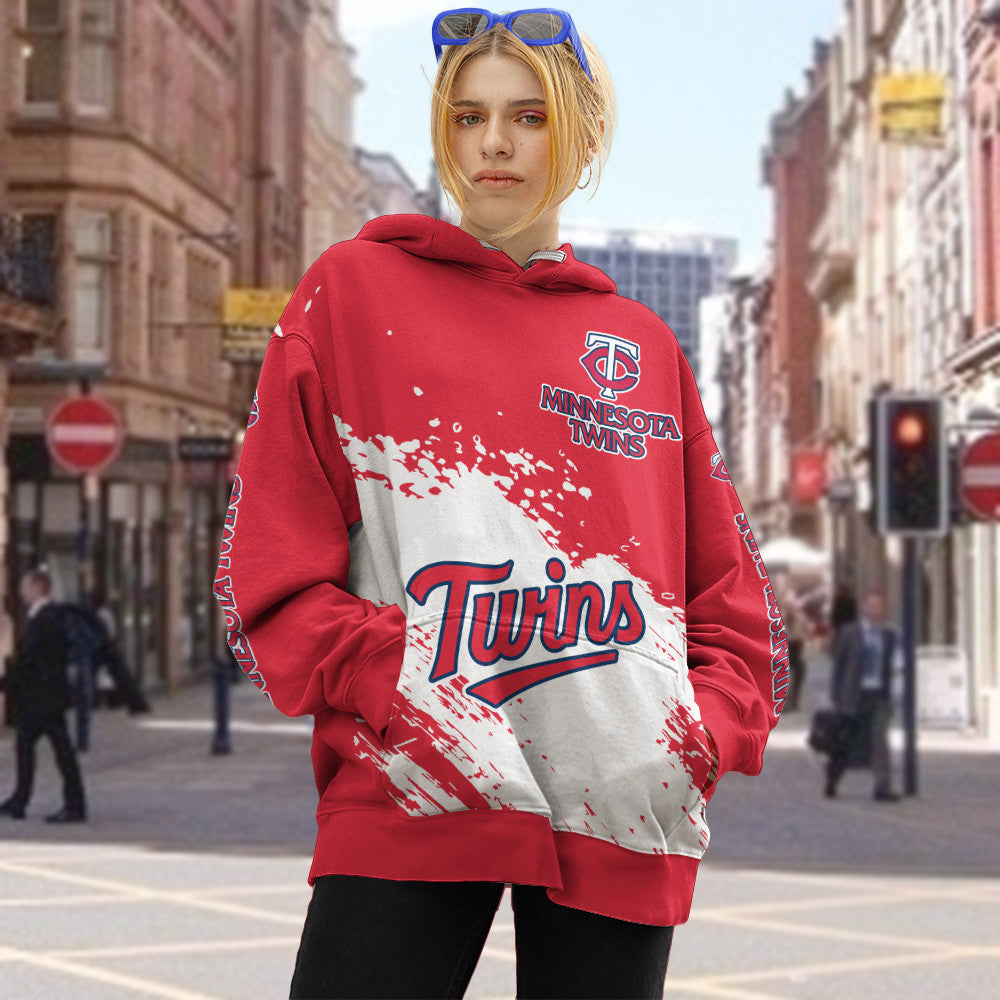 Minnesota Twins Red Color MLB Hoodie For Big Fan NH24 