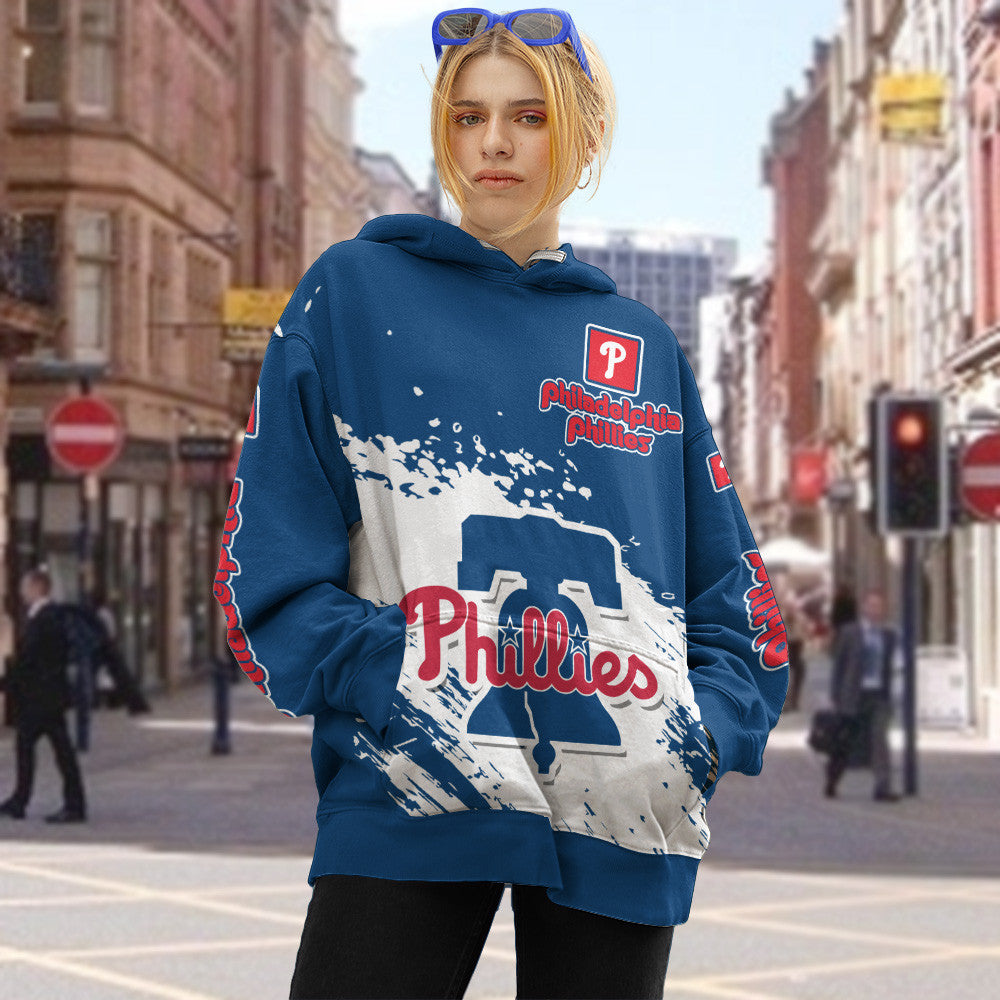 Philadelphial Phillies Blue Color MLB Hoodie For Big Fan NH24 