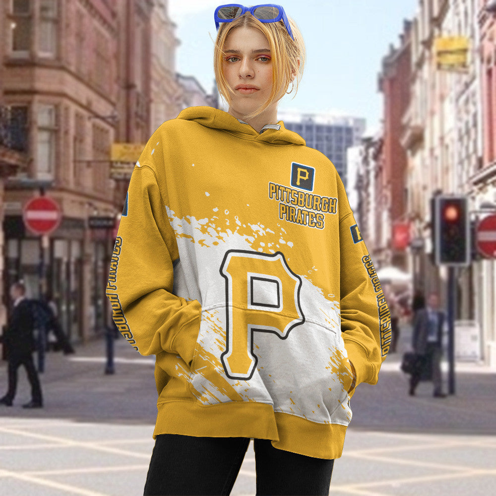Pittsburgh Pirates Yellow Color MLB Hoodie For Big Fan NH24 