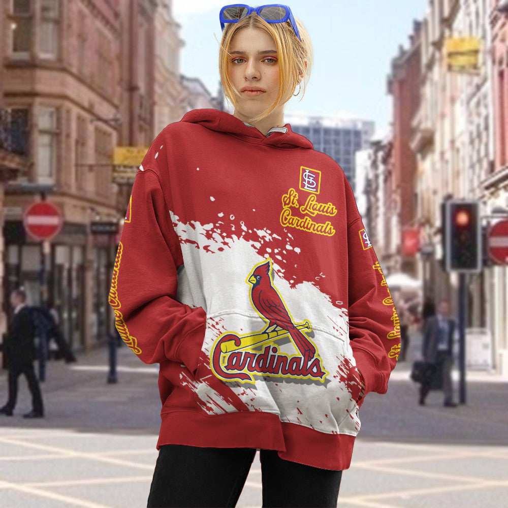 St Louis Cardinals Red Color MLB Hoodie For Big Fan NH24 
