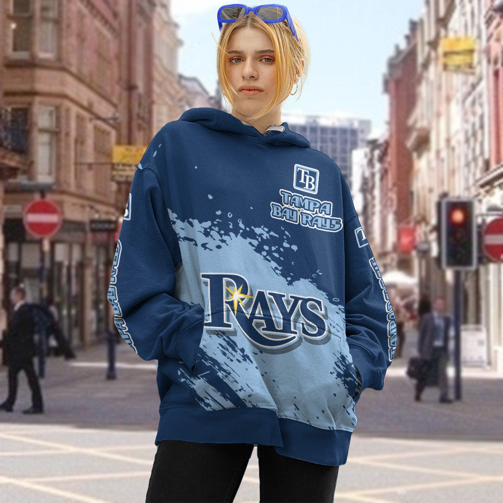 Tampa Bay Rays Blue Color MLB Hoodie For Big Fan NH24 