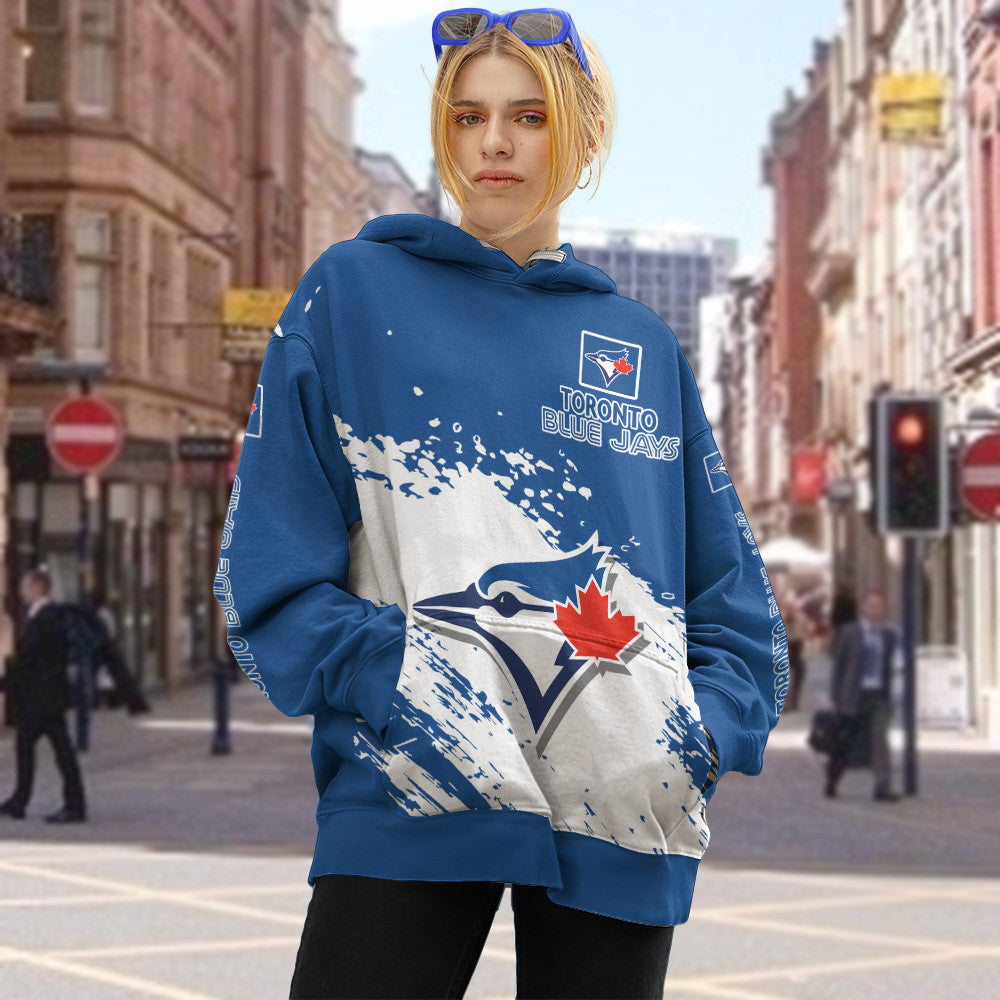 Toronto Blue Jays Blue Color MLB Hoodie For Big Fan NH24 