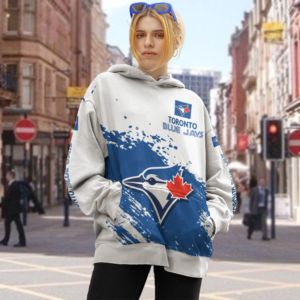 Toronto Blue Jays White Color MLB Hoodie For Big Fan NH24 
