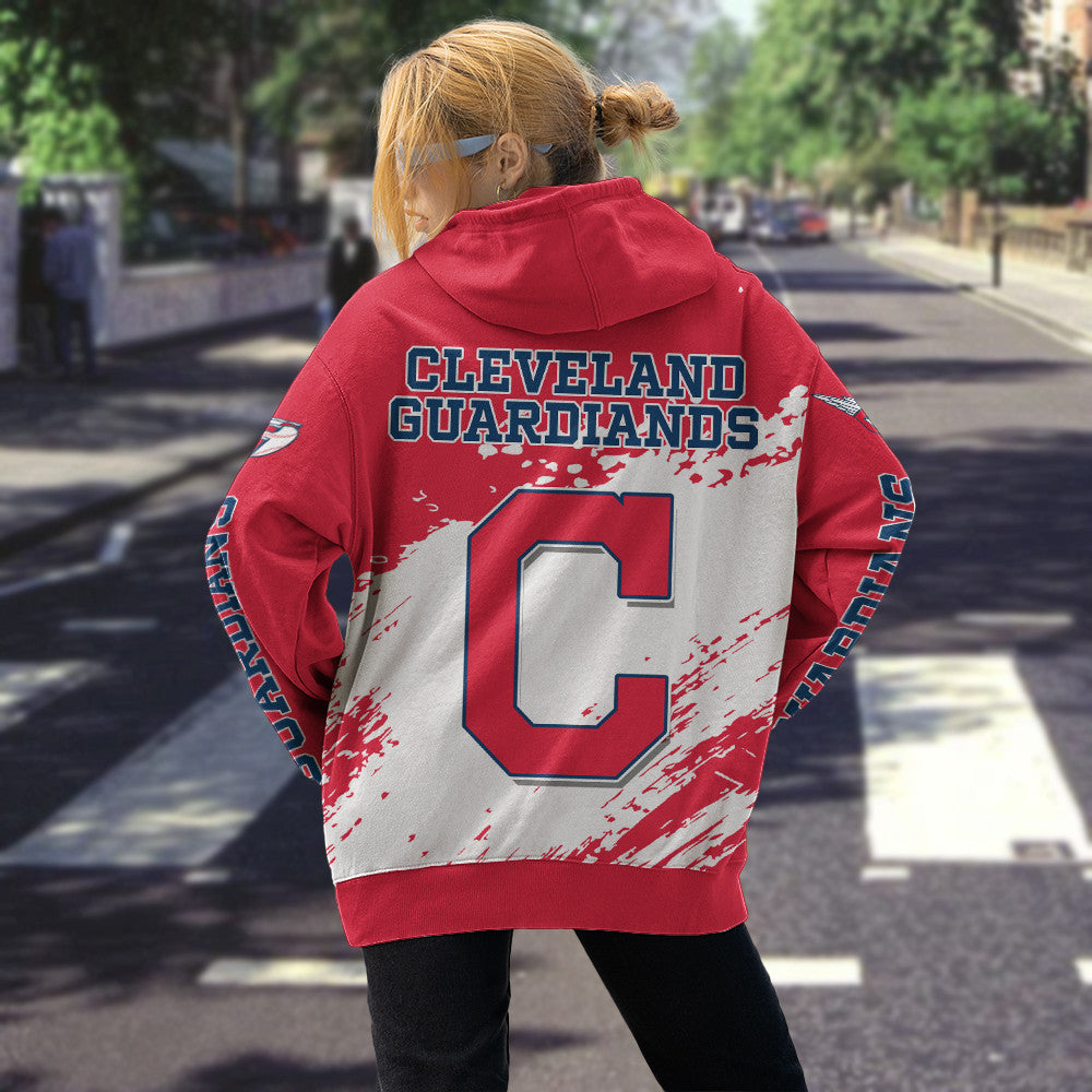 Cleveland Guardians Red Color MLB Hoodie For Big Fan NH24 