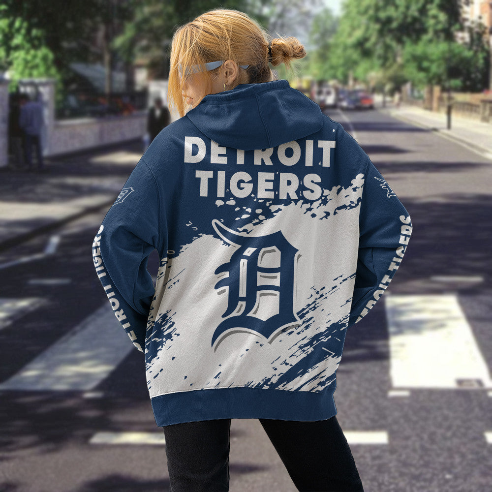 Detroit Tigers Blue Color MLB Hoodie For Big Fan NH24 