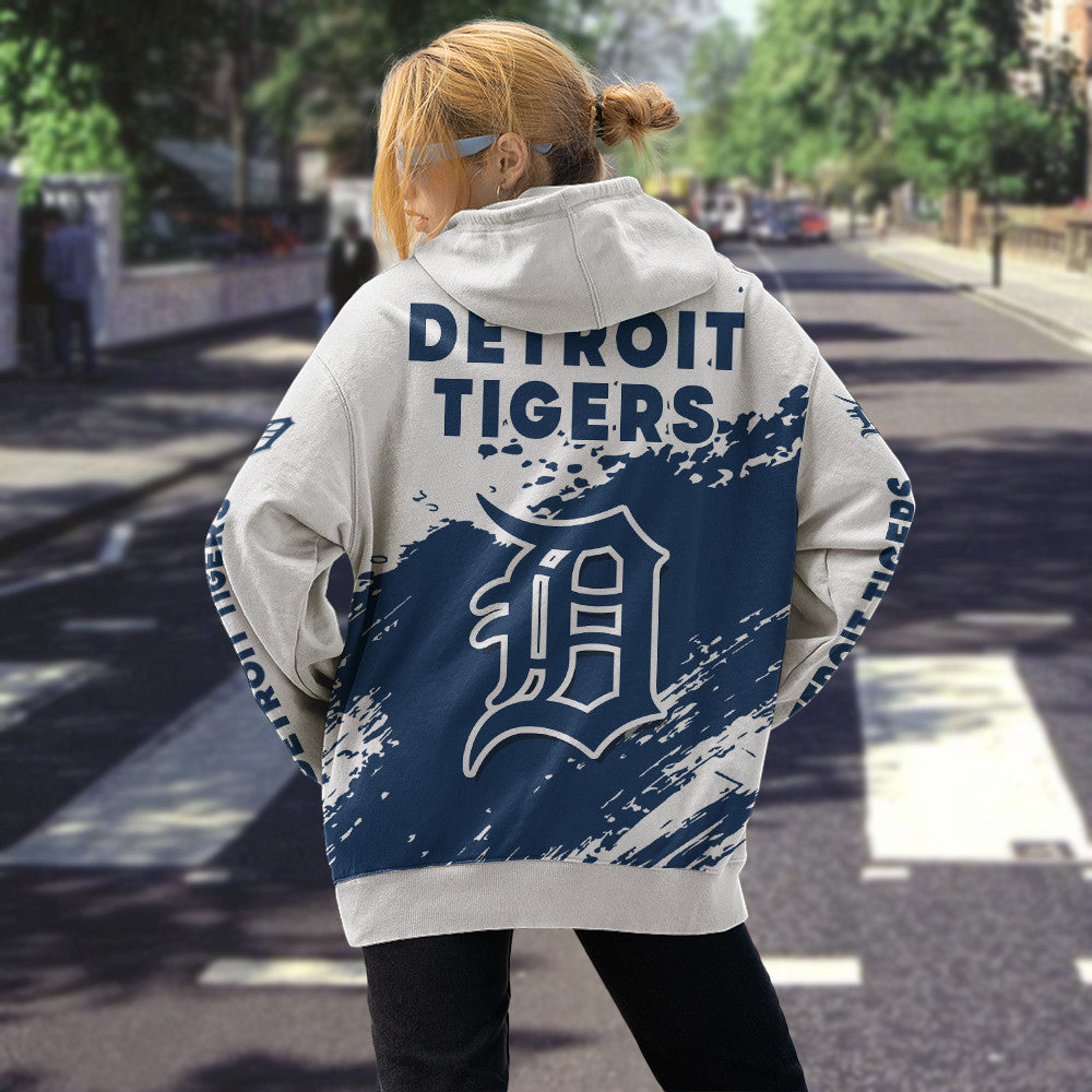 Detroit Tigers White Color MLB Hoodie For Big Fan NH24 