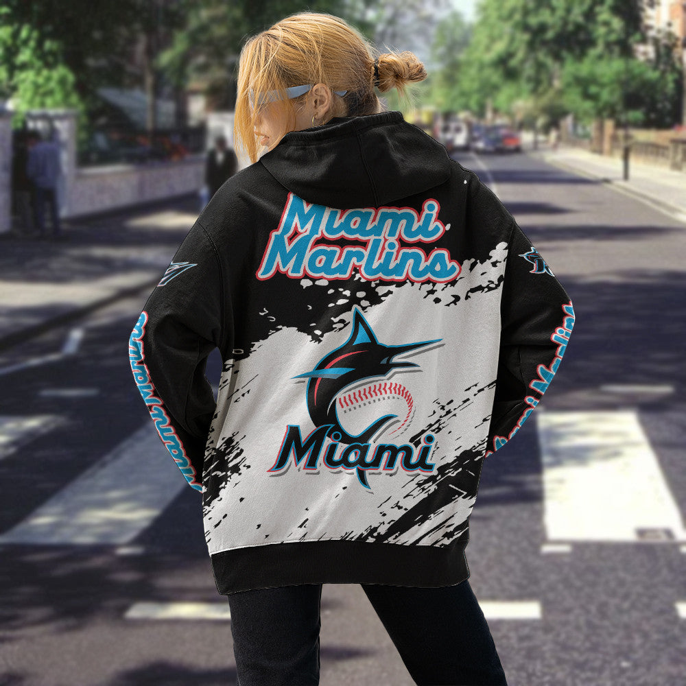 Miami Marlins Black Color MLB Hoodie For Big Fan NH24 