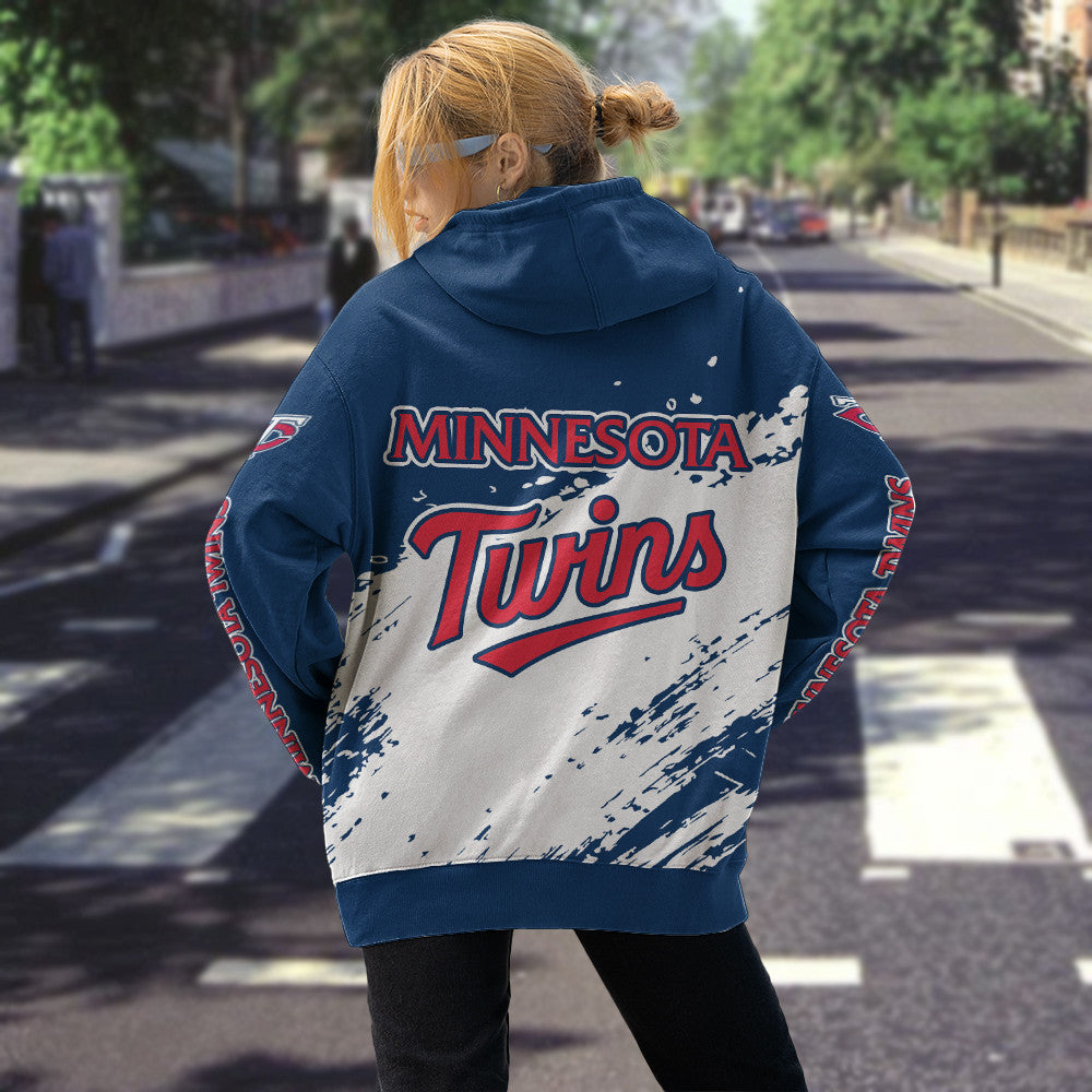 Minnesota Twins Blue Color MLB Hoodie For Big Fan NH24 