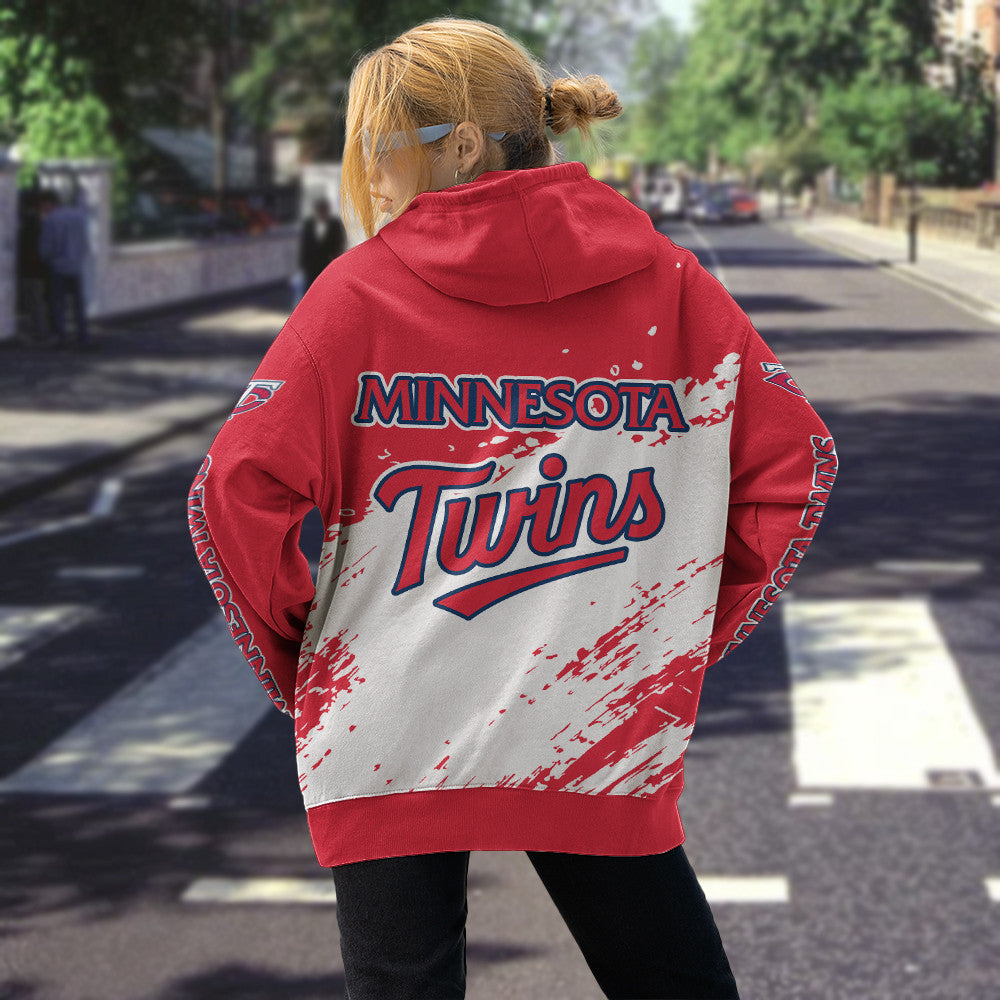 Minnesota Twins Red Color MLB Hoodie For Big Fan NH24 