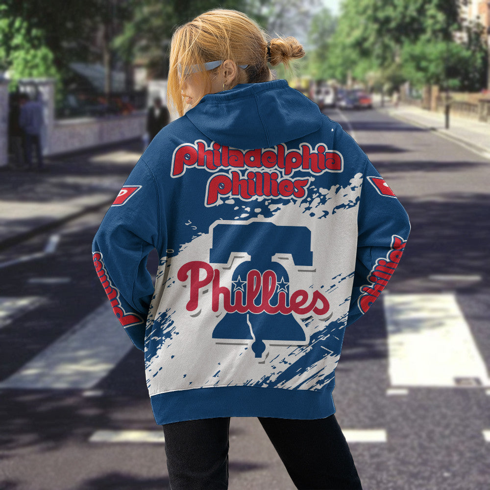 Philadelphial Phillies Blue Color MLB Hoodie For Big Fan NH24 