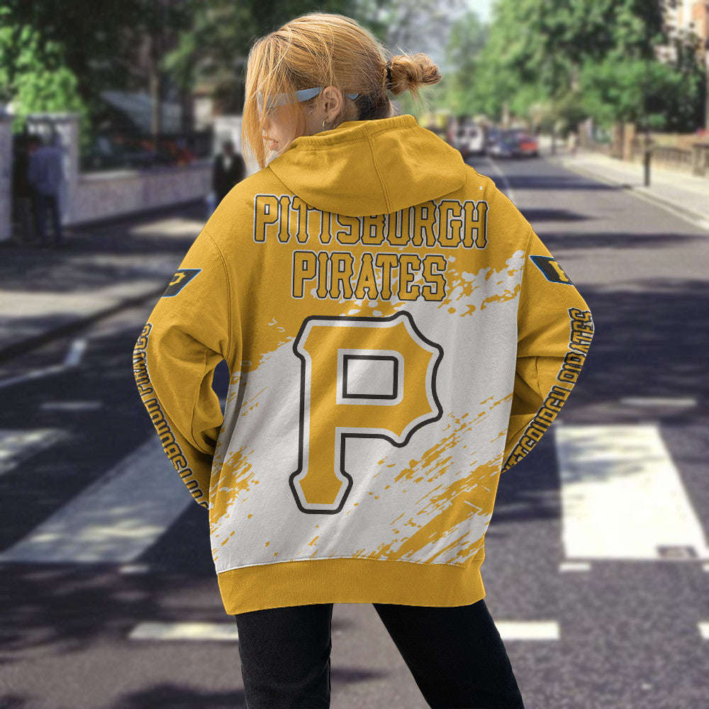 Pittsburgh Pirates Yellow Color MLB Hoodie For Big Fan NH24 