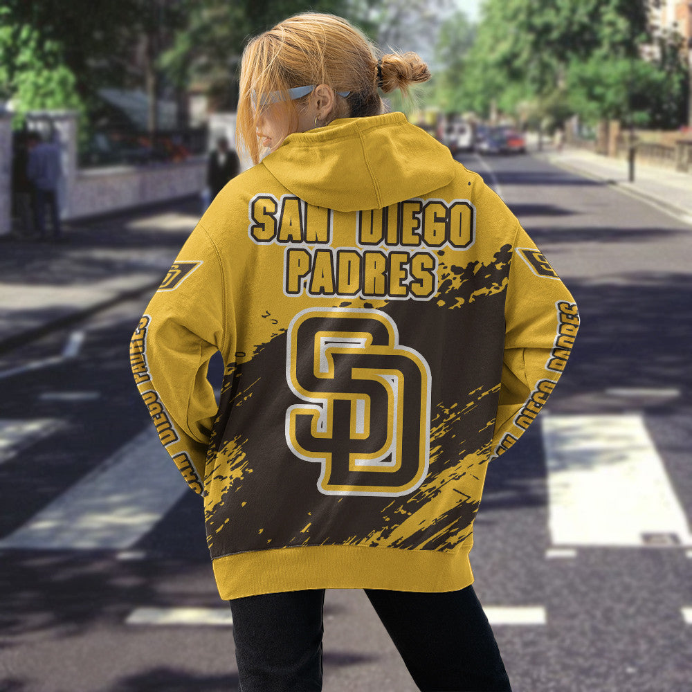 San Diego Padres Yellow Color MLB Hoodie For Big Fan NH24 