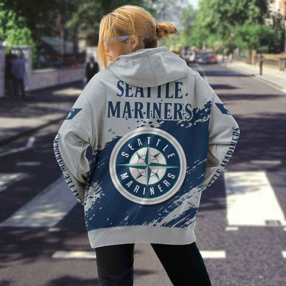 Seattle Mariners Gray Color MLB Hoodie For Big Fan NH24 