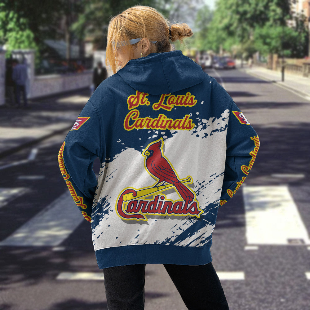 St Louis Cardinals Blue Color MLB Hoodie For Big Fan NH24 