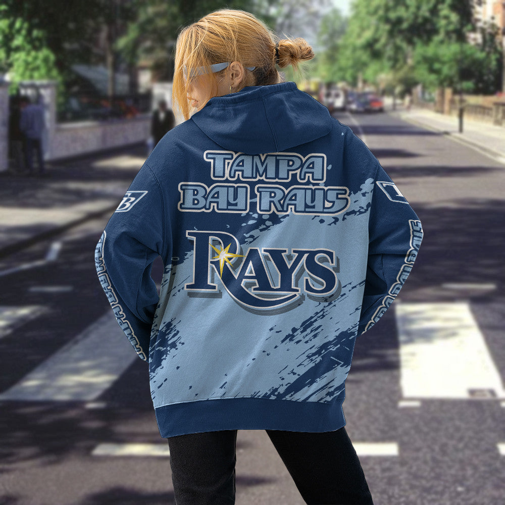 Tampa Bay Rays Blue Color MLB Hoodie For Big Fan NH24 