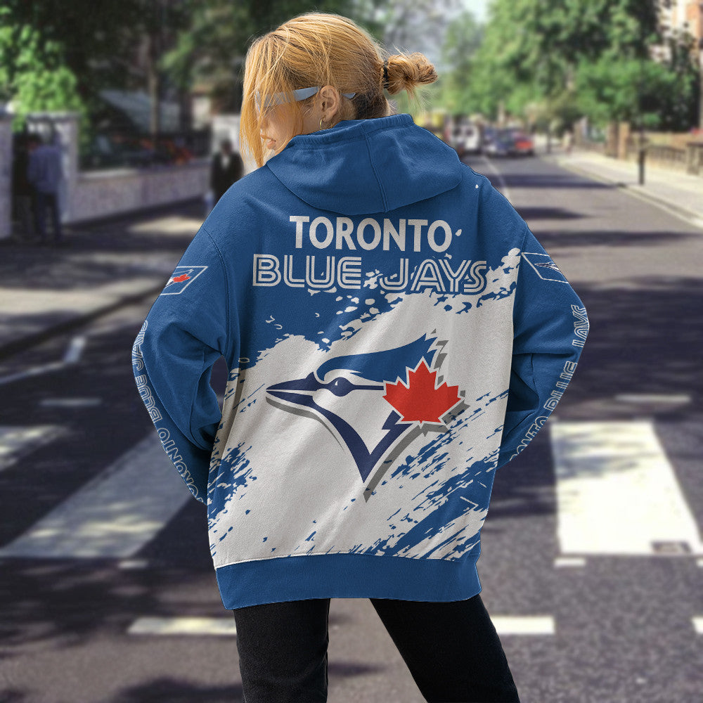 Toronto Blue Jays Blue Color MLB Hoodie For Big Fan NH24 