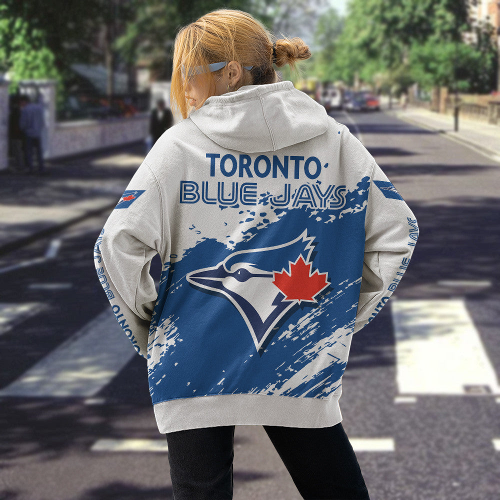 Toronto Blue Jays White Color MLB Hoodie For Big Fan NH24 