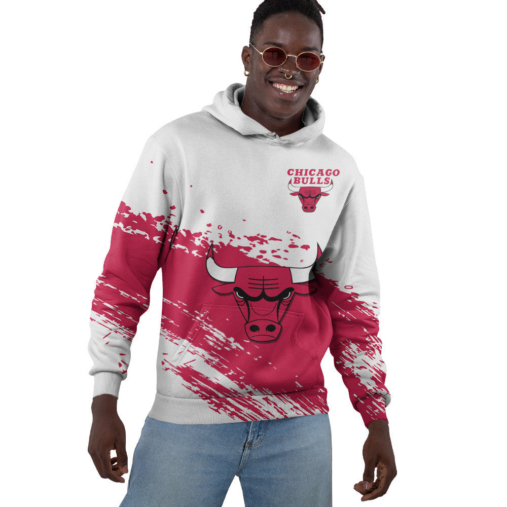 Chicago Bulls NBA Hoodie Stylish Logo for Fans Color White NH24