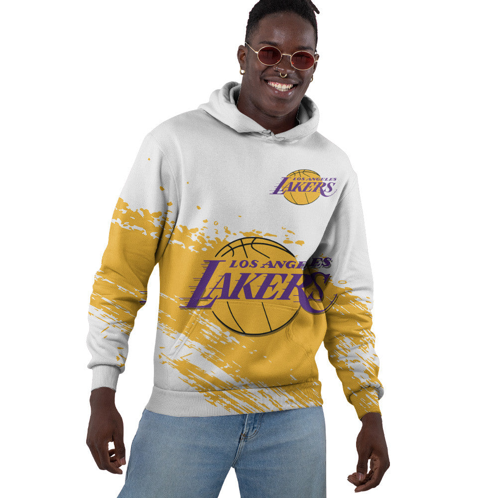 Los Angeles Lakers NBA Hoodie Stylish Logo for Fans Color White NH24