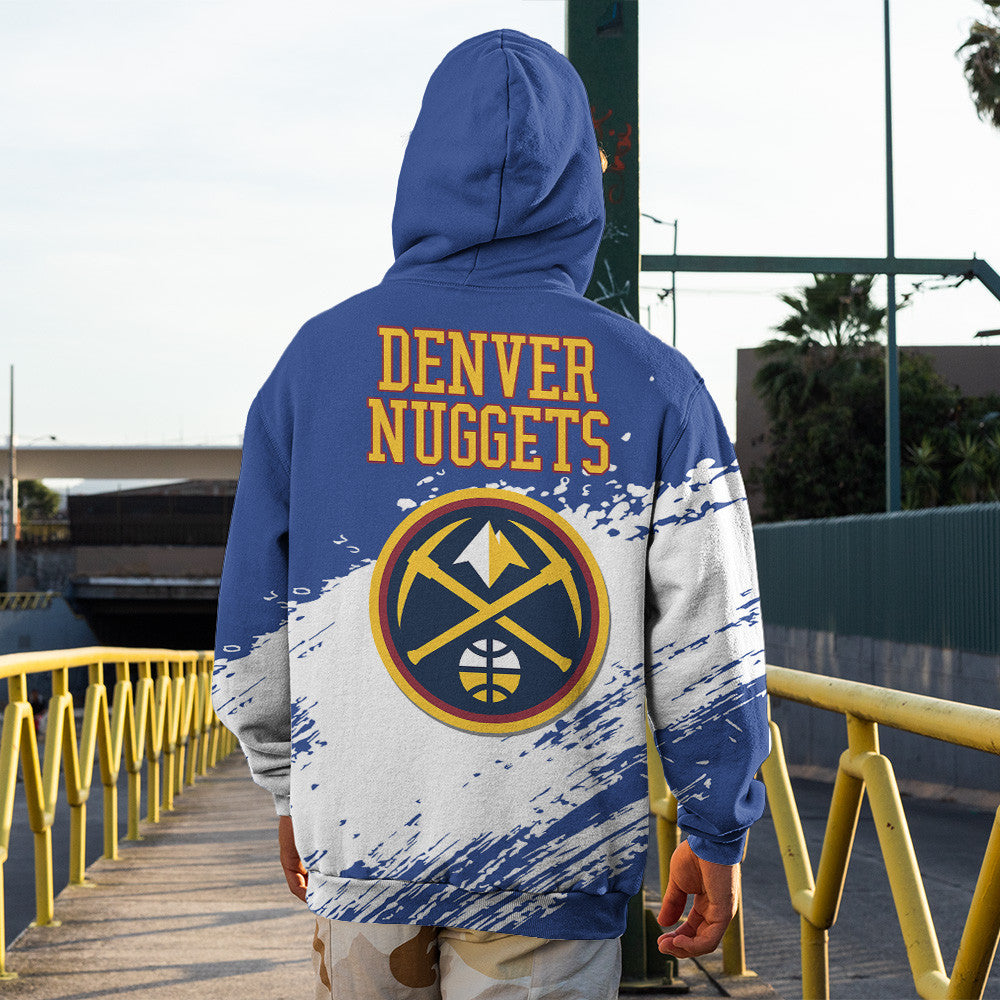 Denver Nuggets NBA Hoodie Stylish Logo for Fans Color Blue NH24