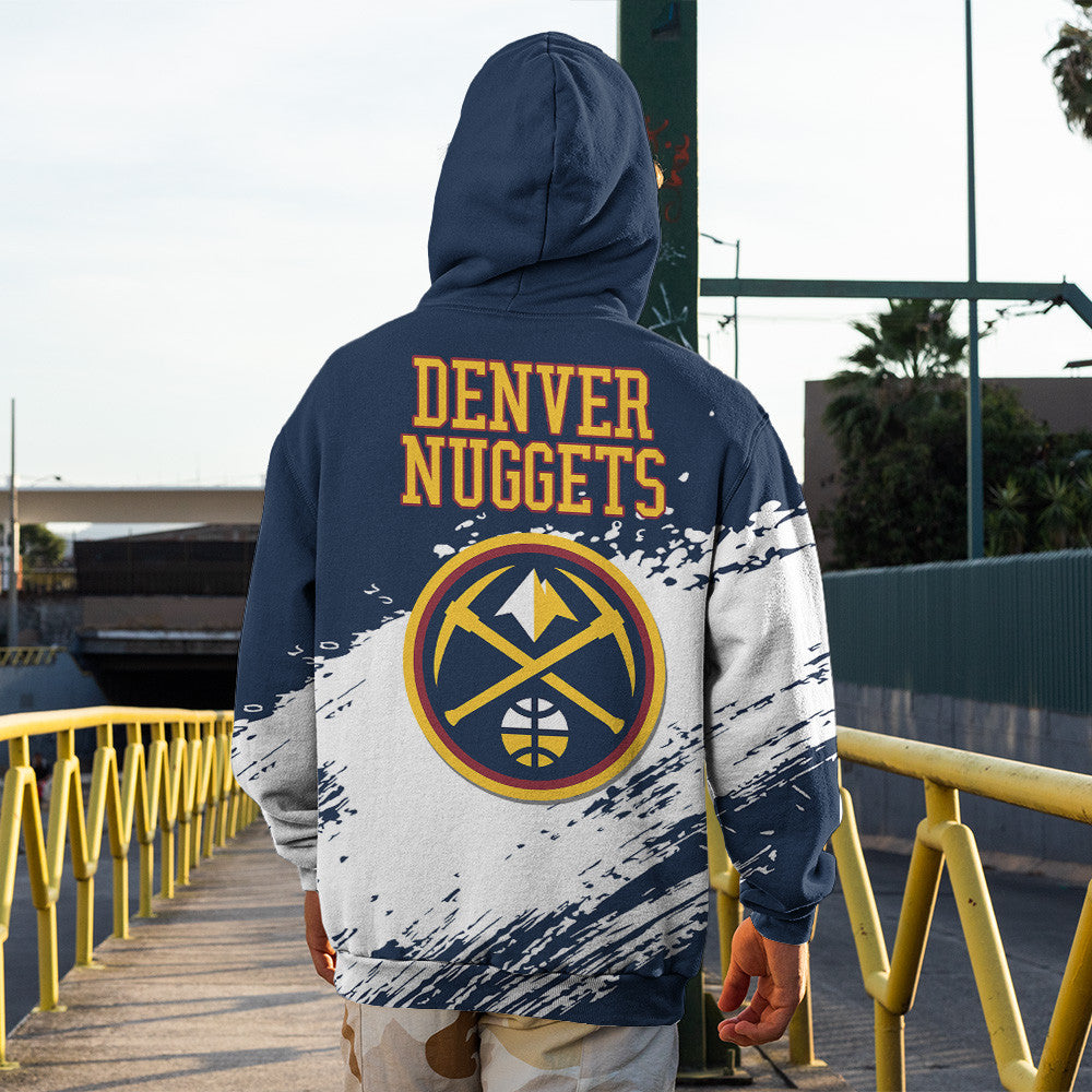 Denver Nuggets NBA Hoodie Stylish Logo for Fans Color Dark Blue NH24