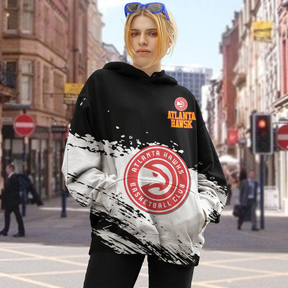 Atlanta Hawks NBA Hoodie Stylish Logo for Fans Color Black NH24