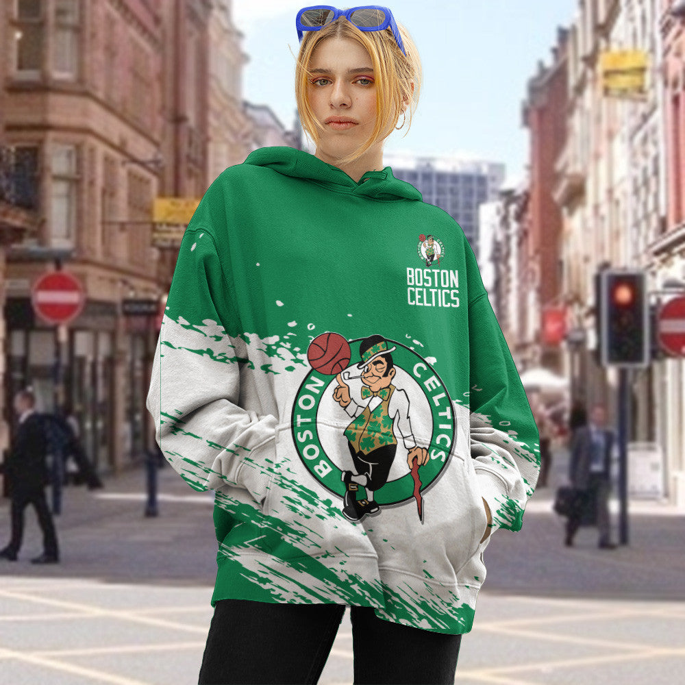 Boston Celtics NBA Hoodie Stylish Logo for Fans Color Green NH24
