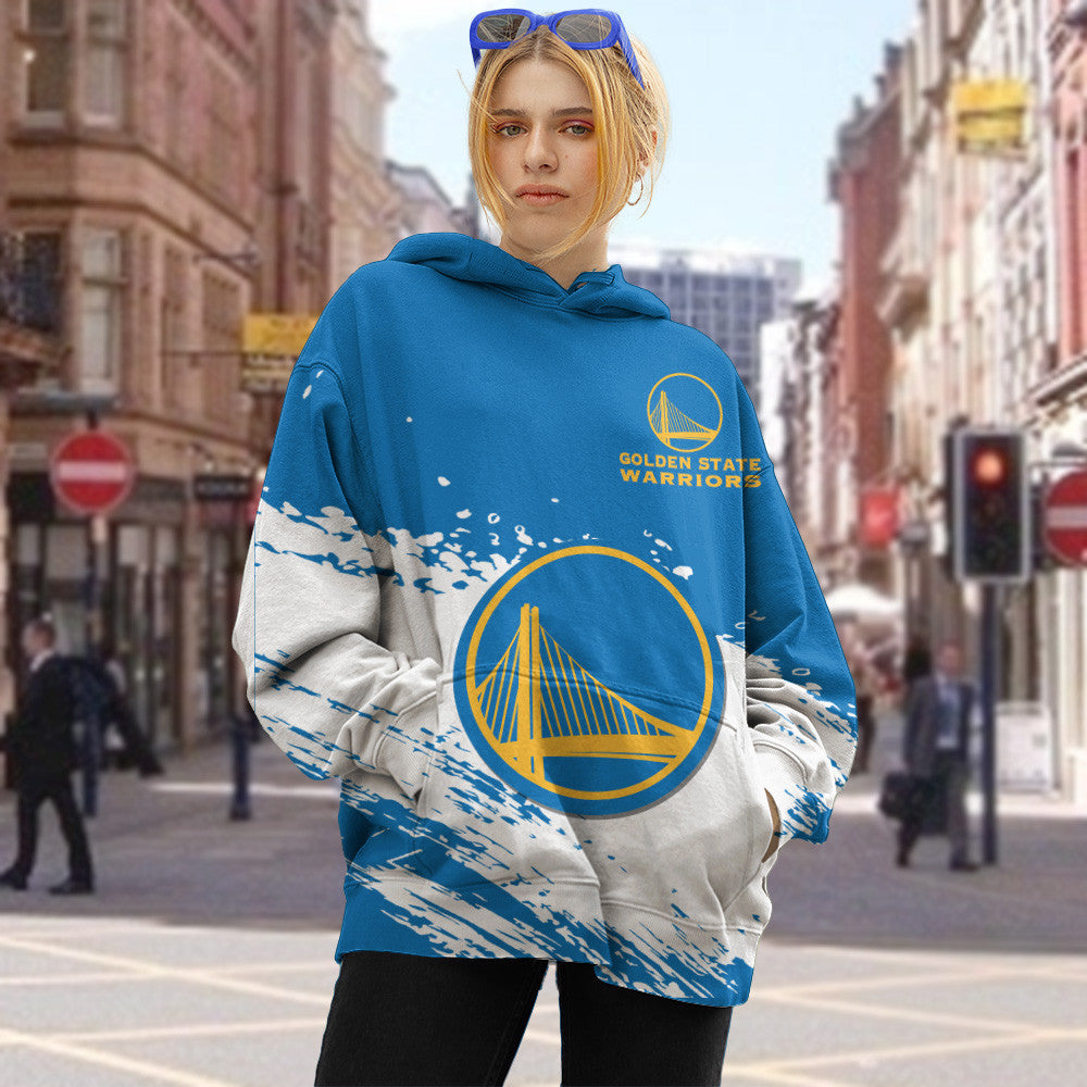 Golden State Warriors NBA Hoodie Stylish Logo for Fans Color Blue NH24