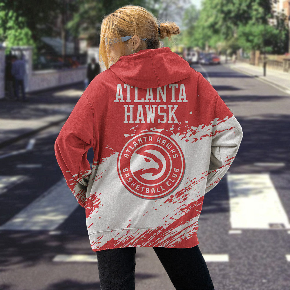 Atlanta Hawks NBA Hoodie Stylish Logo for Fans Color Red NH24