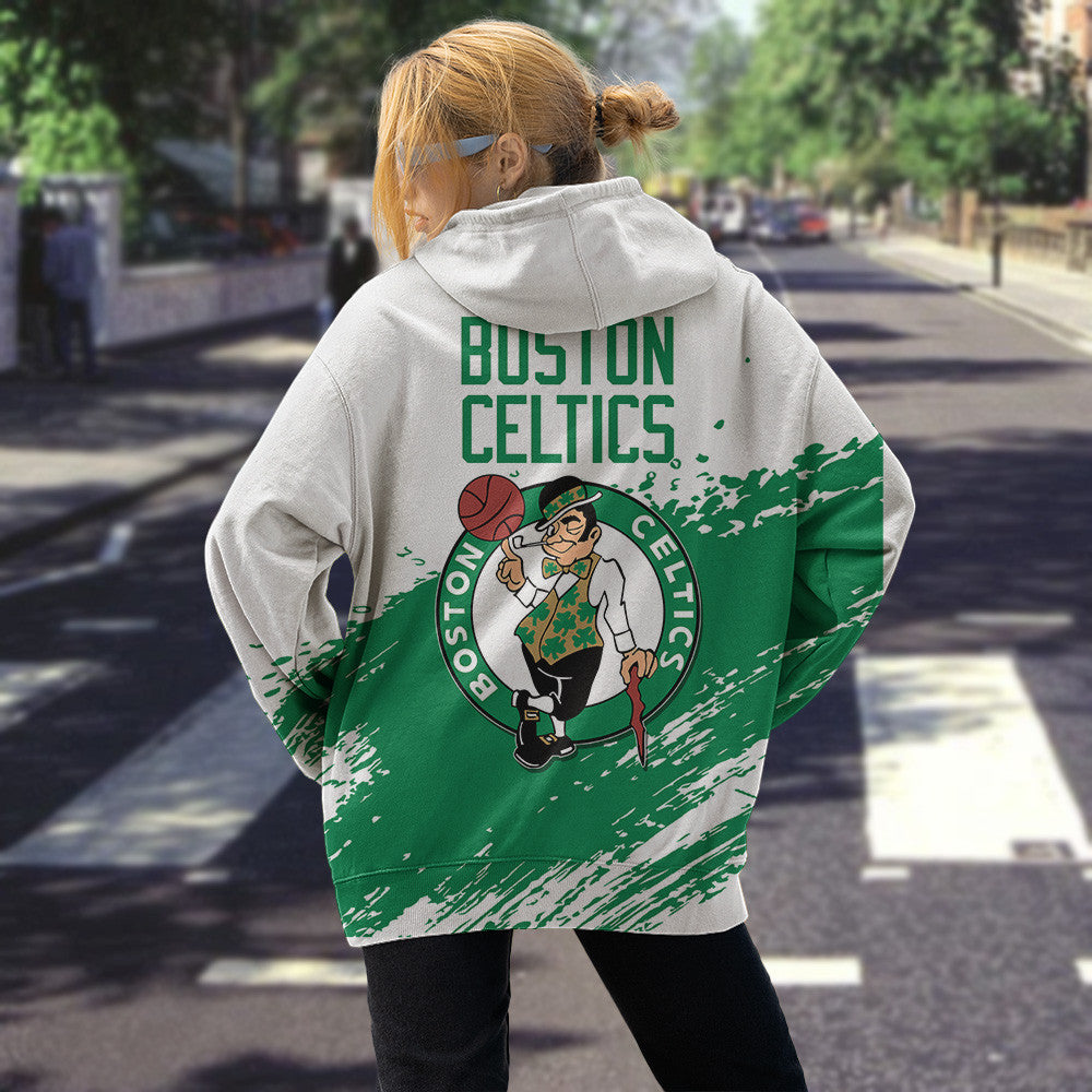 Boston Celtics NBA Hoodie Stylish Logo for Fans Color White NH24