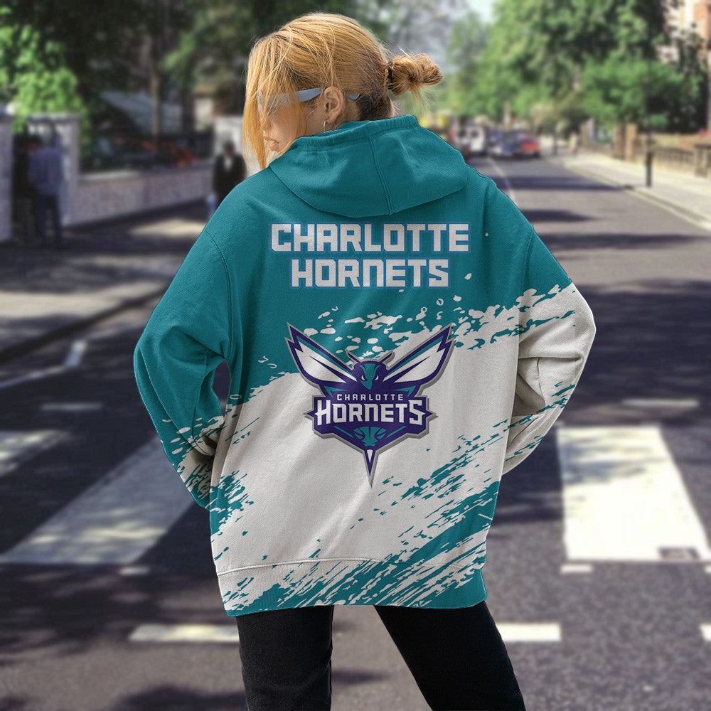 Charlotte Hornets NBA Hoodie Stylish Logo for Fans Color Blue NH24