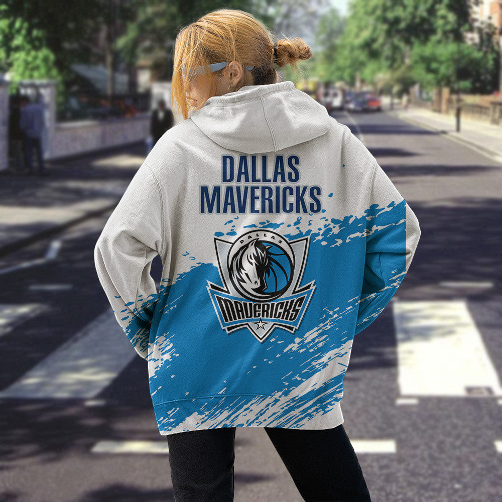 Dallas Mavericks NBA Hoodie Stylish Logo for Fans Color White NH24