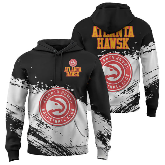 Atlanta Hawks NBA Hoodie Stylish Logo for Fans Color Black NH24