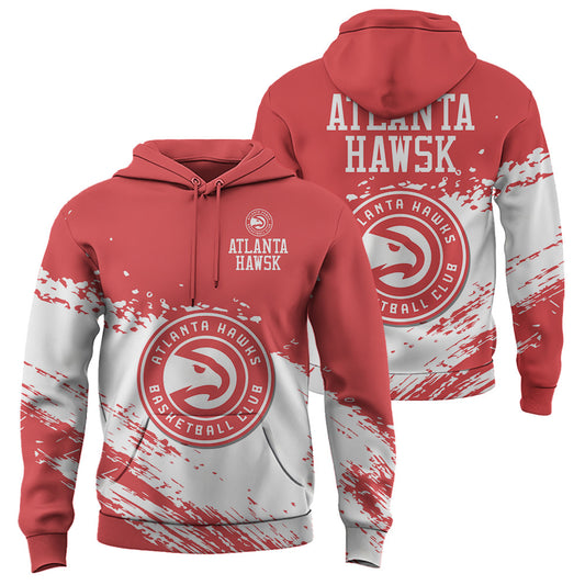Atlanta Hawks NBA Hoodie Stylish Logo for Fans Color Red NH24