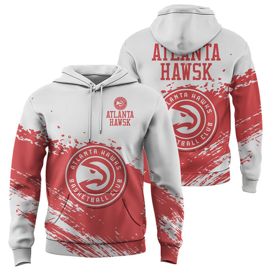 Atlanta Hawks NBA Hoodie Stylish Logo for Fans Color White NH24
