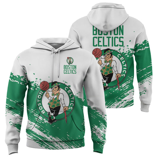 Boston Celtics NBA Hoodie Stylish Logo for Fans Color White NH24