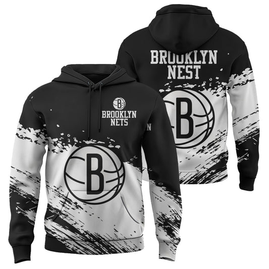 Brooklyn Nets NBA Hoodie Stylish Logo for Fans Color Black NH24