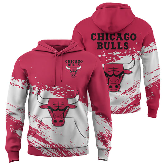 Chicago Bulls NBA Hoodie Stylish Logo for Fans Color Red NH24