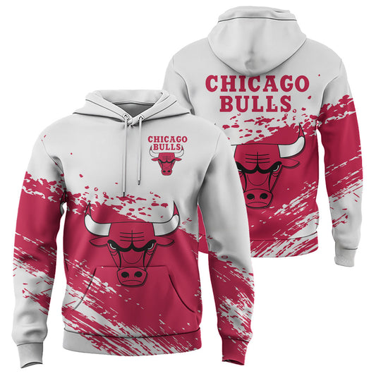 Chicago Bulls NBA Hoodie Stylish Logo for Fans Color White NH24