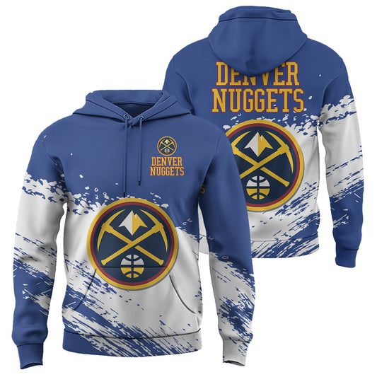 Denver Nuggets NBA Hoodie Stylish Logo for Fans Color Blue NH24